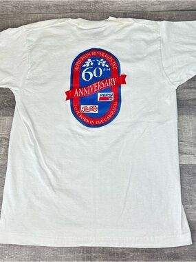 Vintage 80s Screen Stars Best Pepsi 60th Anniversary T Shirt USA L White SS Tee